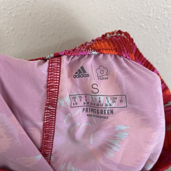 Adidas X Farm Rio Pink Floral 3” Athletic Shorts Womens S Small - Picture 5 of 6